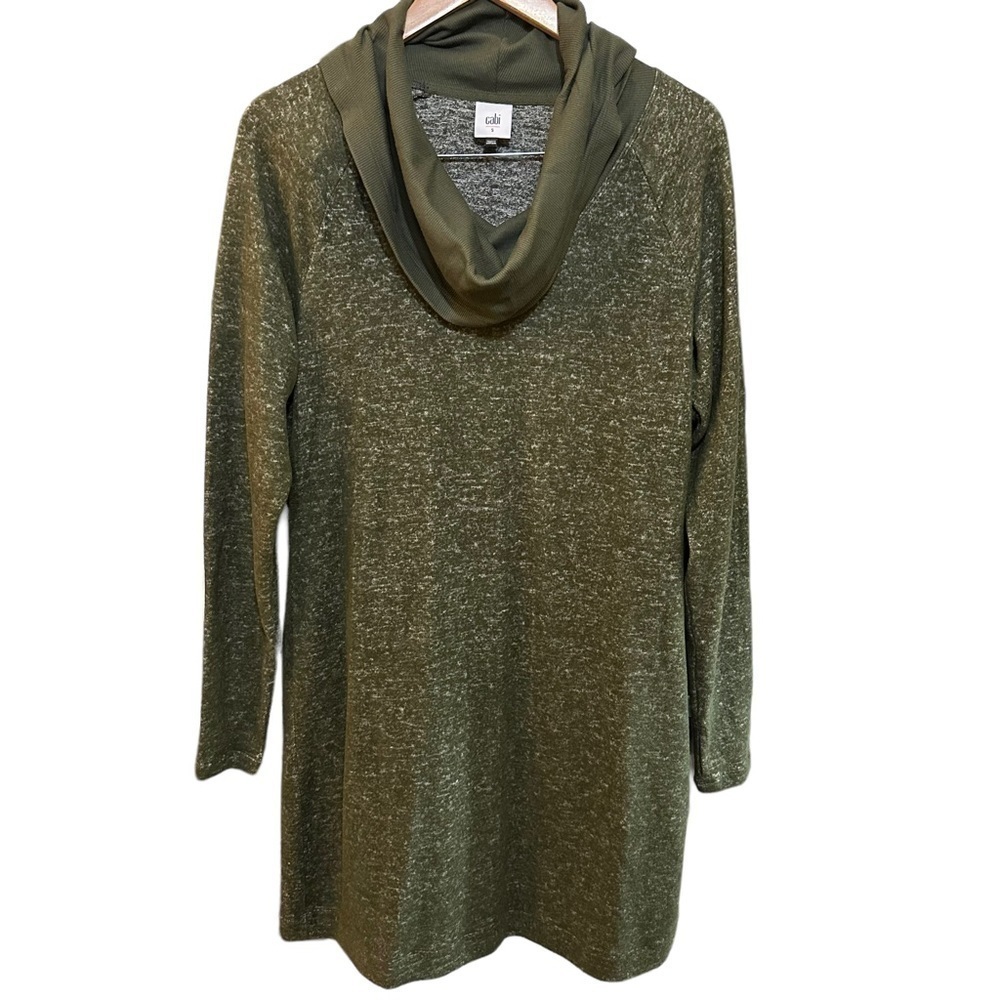 CAbi Dress Cowl Neck Olive Green Mini Fall Career Work‎ Office Professional SM